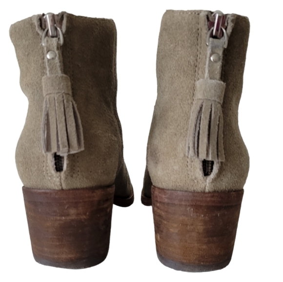 Calypso St. Barth Tan Suede Ankle Booties - Picture 5 of 6